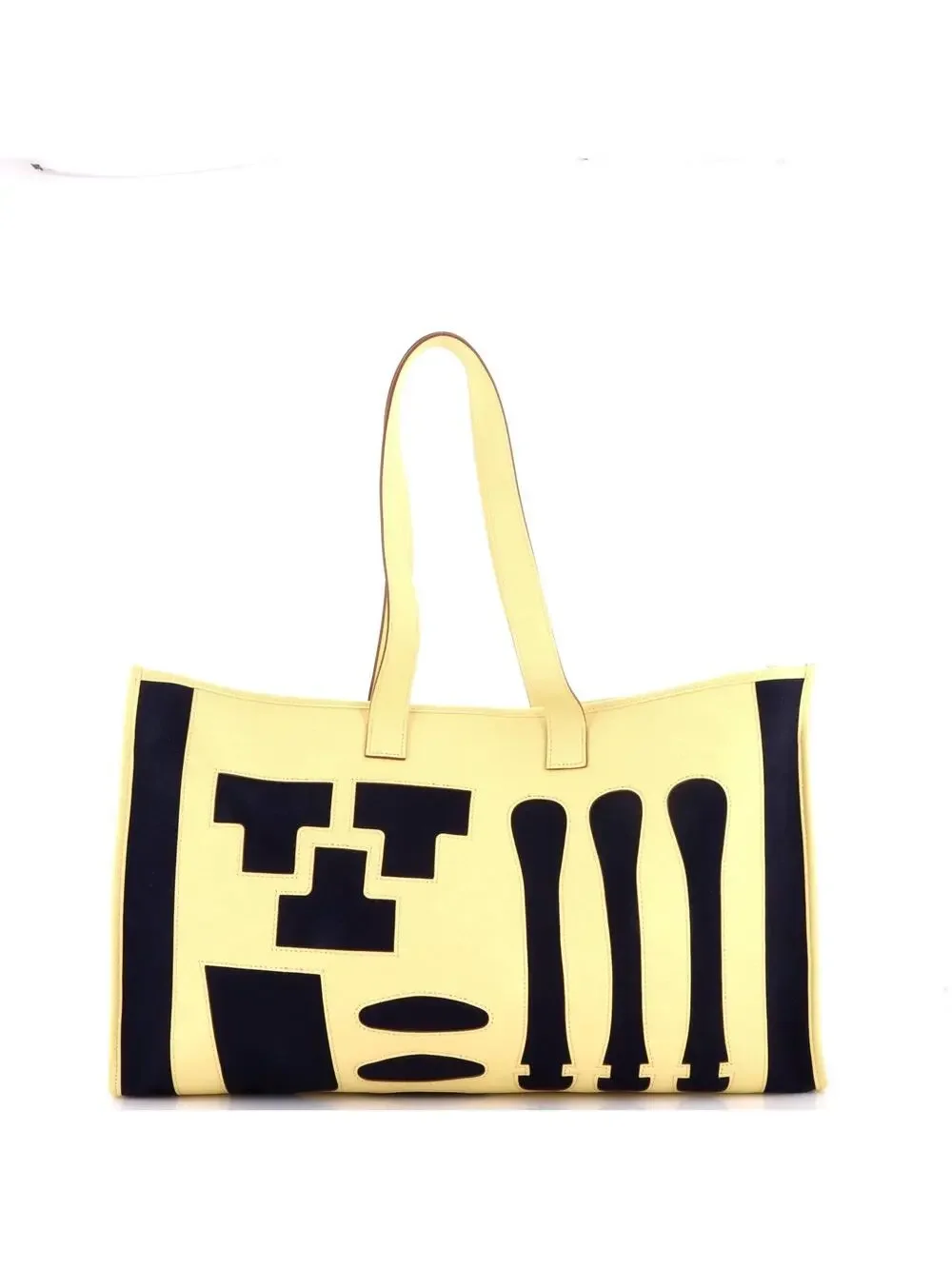 Hermes Petit H Skeleton Tote Toile And #295473H16B